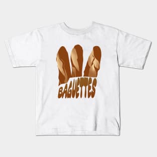 French Baguettes Design by Creampie Kids T-Shirt